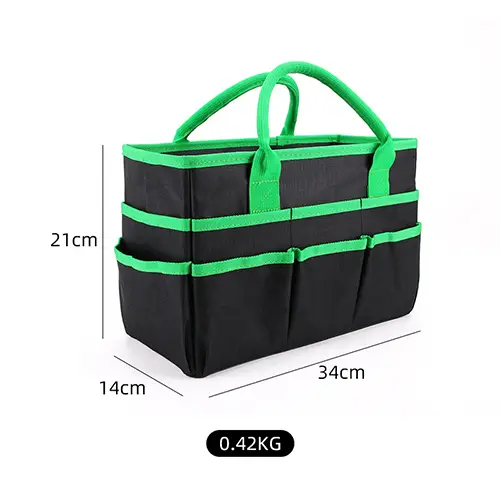 Durable Multi-Pocket Polyester Storage Bag with Reinforced Handles